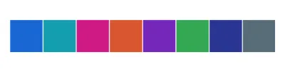 WCAG-recommended contrast ratios include shades of blue, orange, purple, green, and gray.