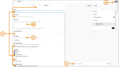 CustomGPT Configure Interface
