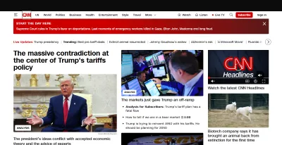 CNN news page
