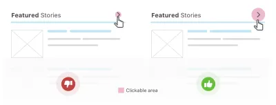 Examples of small and regular buttons