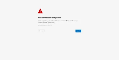 Microsoft Edge error message