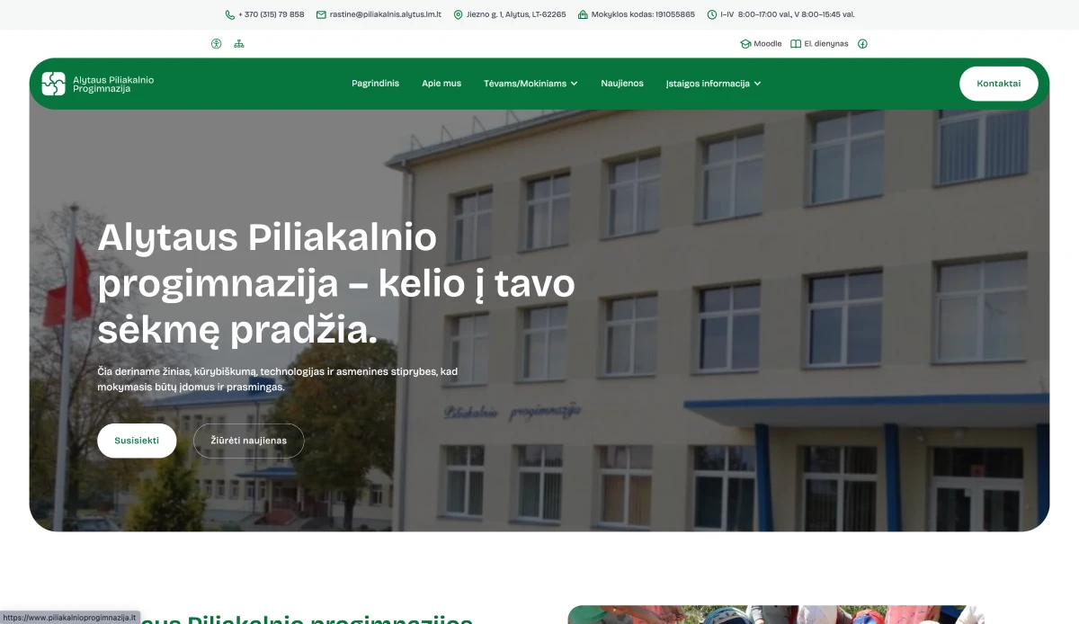 „Piliakalnio Progimnazija“ – Modernus stilius su aiškia vizualine kalba. (1/10)