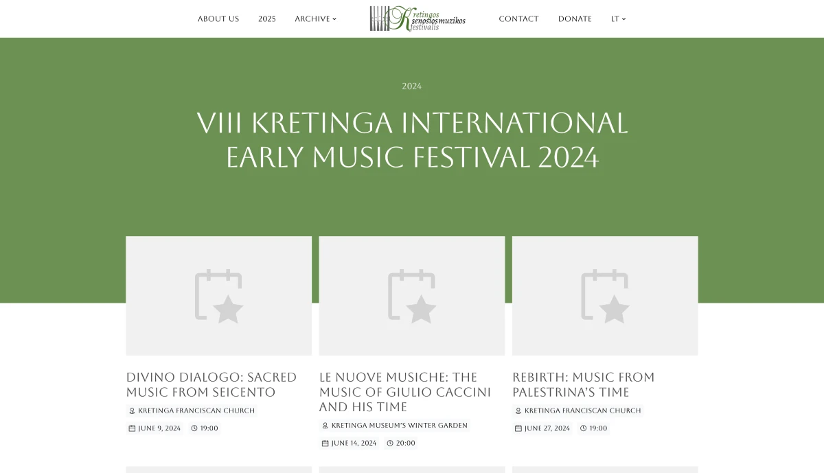 „Kretingos senosios muzikos festivalis“ – Klasikinė dvasia šiuolaikinėje formoje. (4/6)