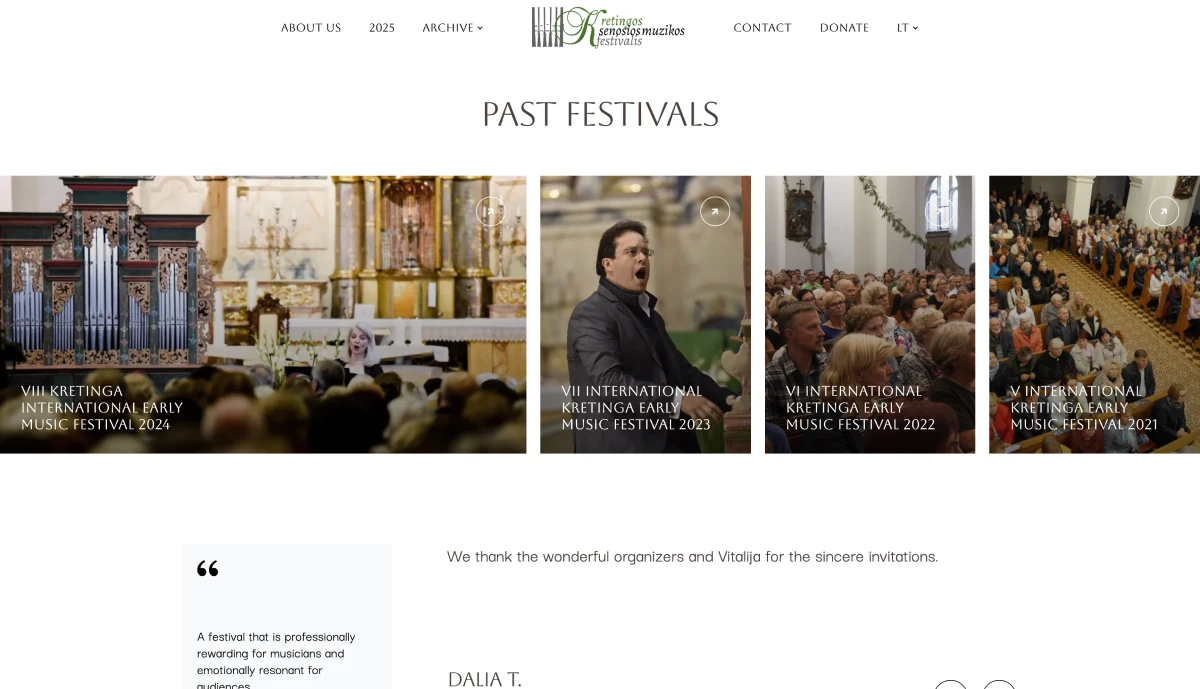 „Kretingos senosios muzikos festivalis“ – Klasikinė dvasia šiuolaikinėje formoje. (2/6)