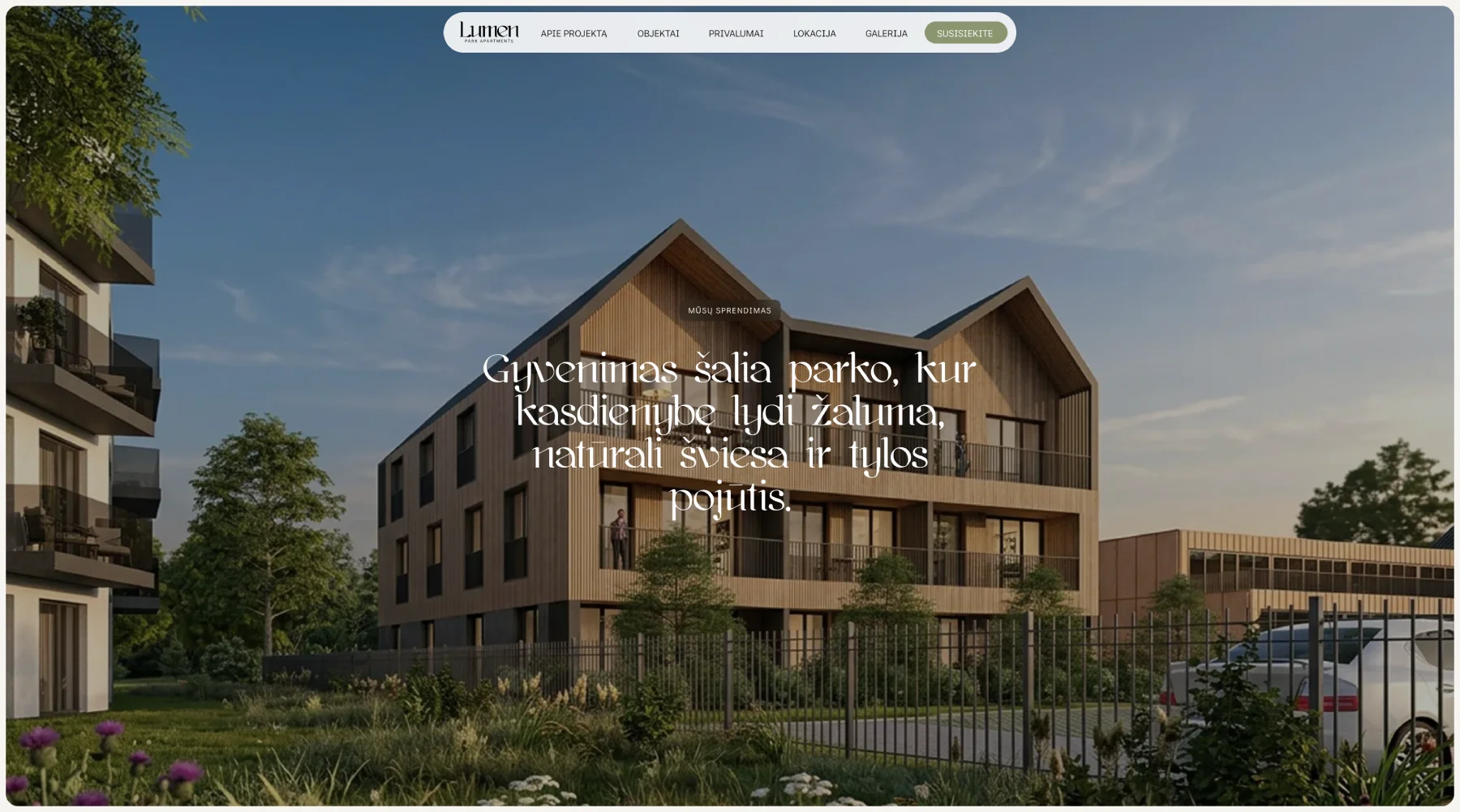 Lumen Park: Modern and elegant website with a parallax effect. (1/9)