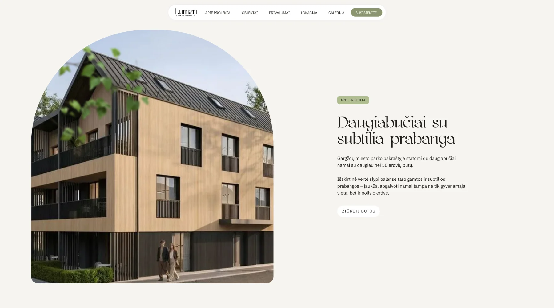 Lumen Park: Modern and elegant website with a parallax effect. (2/9)