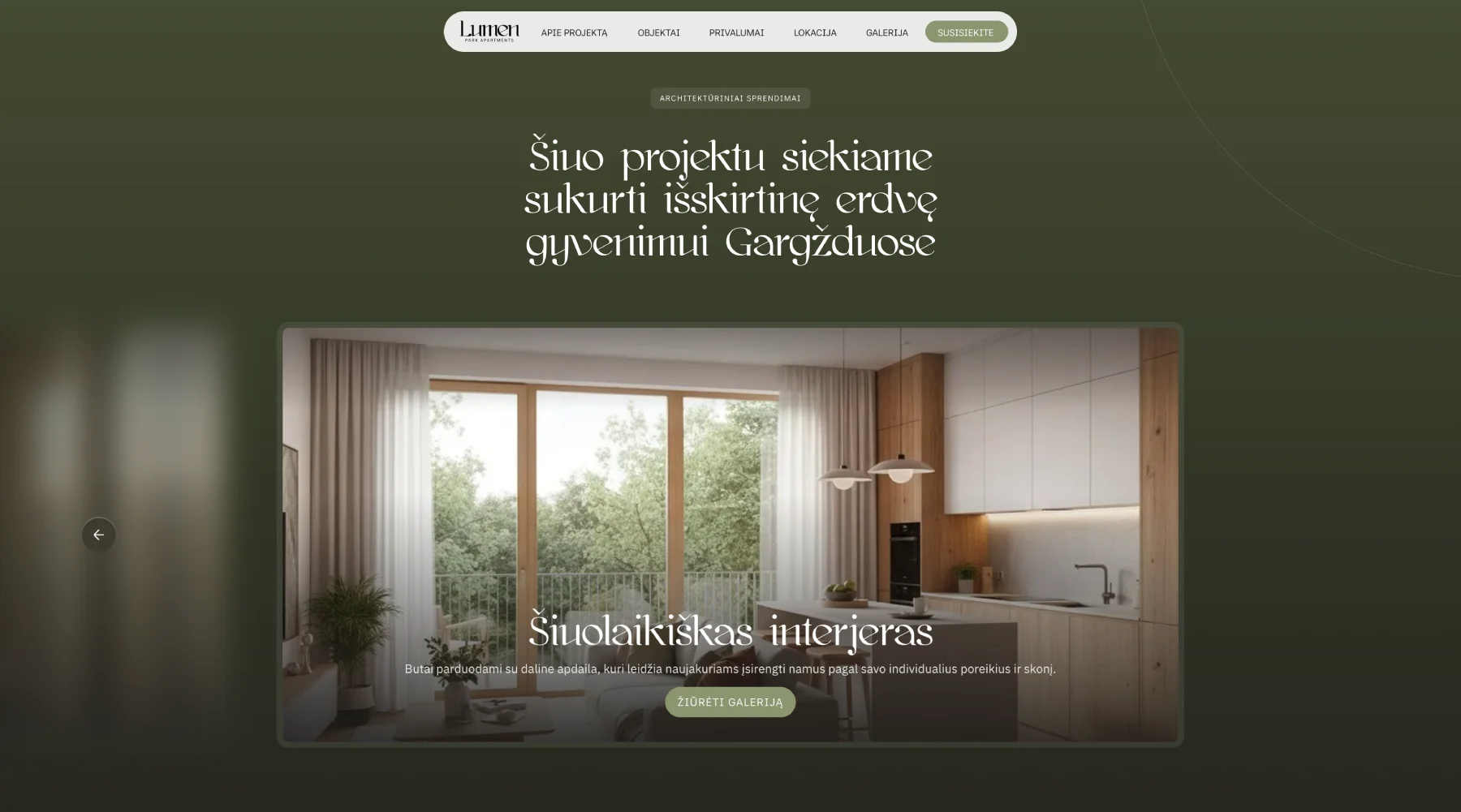 Lumen Park: Modern and elegant website with a parallax effect. (3/9)