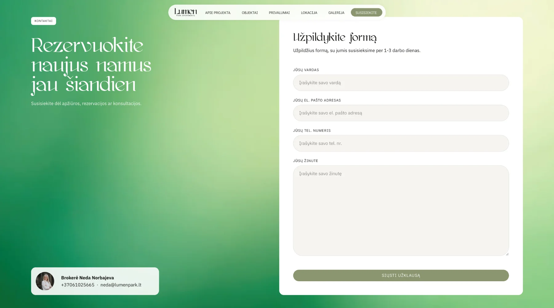 Lumen Park: Modern and elegant website with a parallax effect. (6/9)