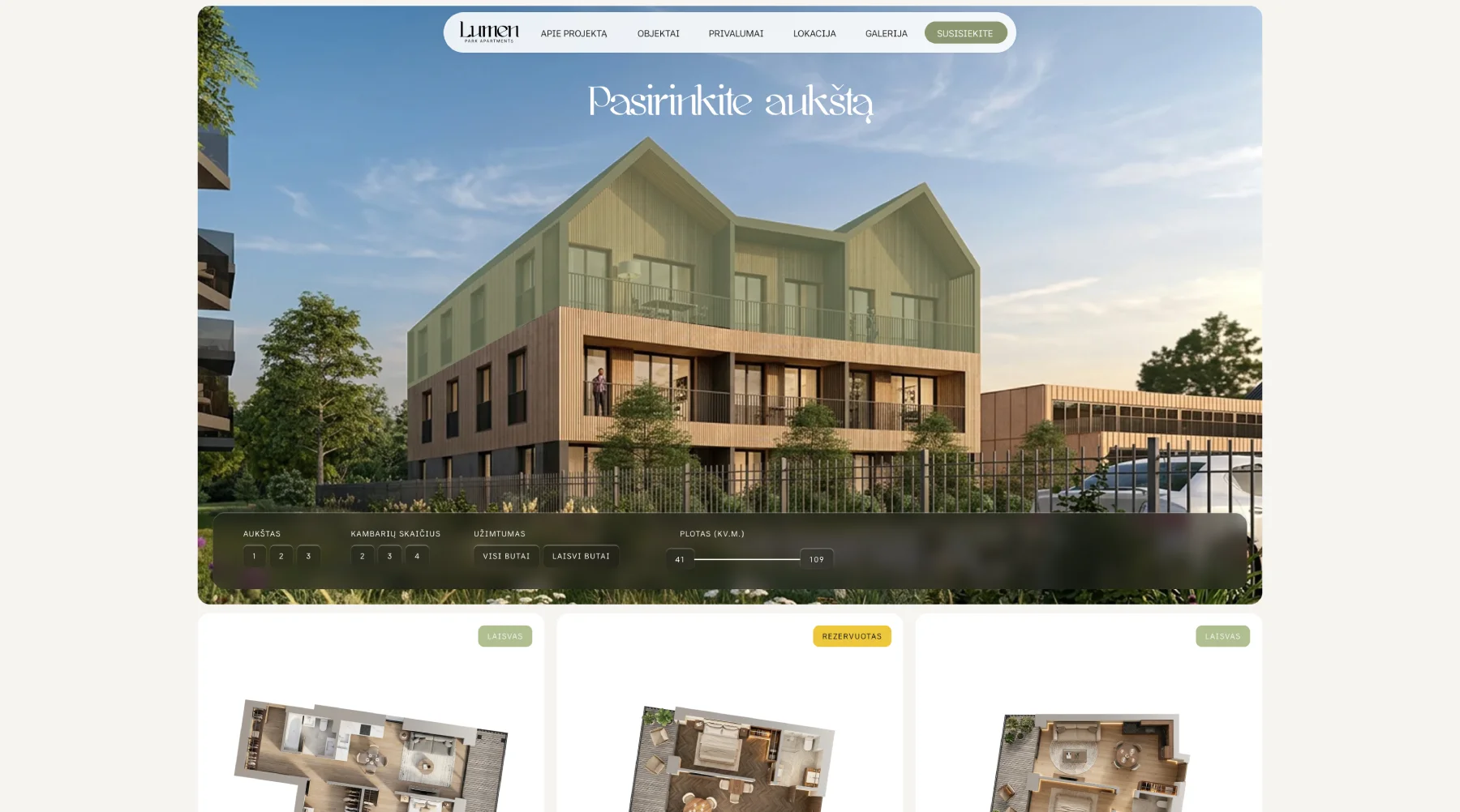 Lumen Park: Modern and elegant website with a parallax effect. (7/9)