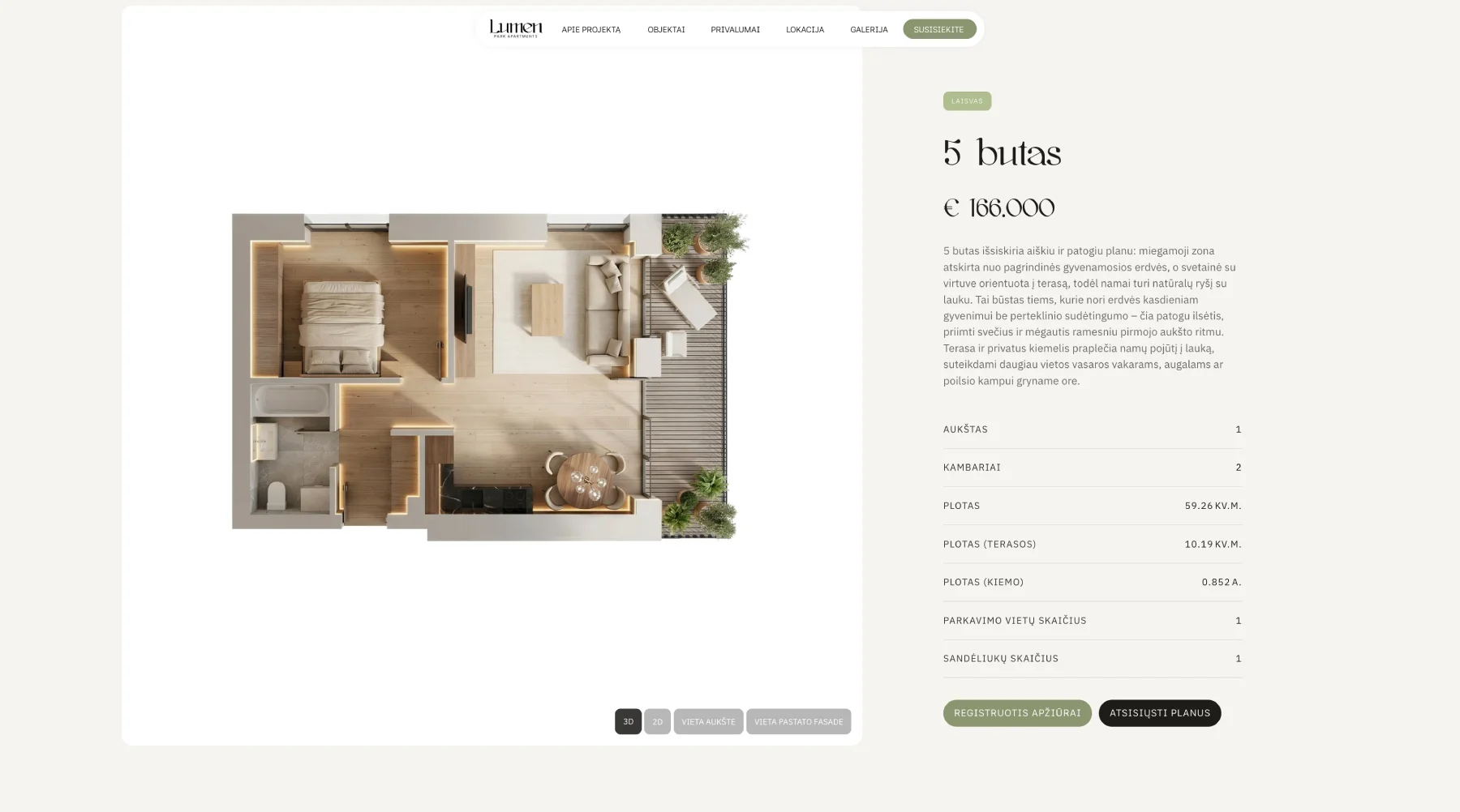 Lumen Park: Modern and elegant website with a parallax effect. (8/9)