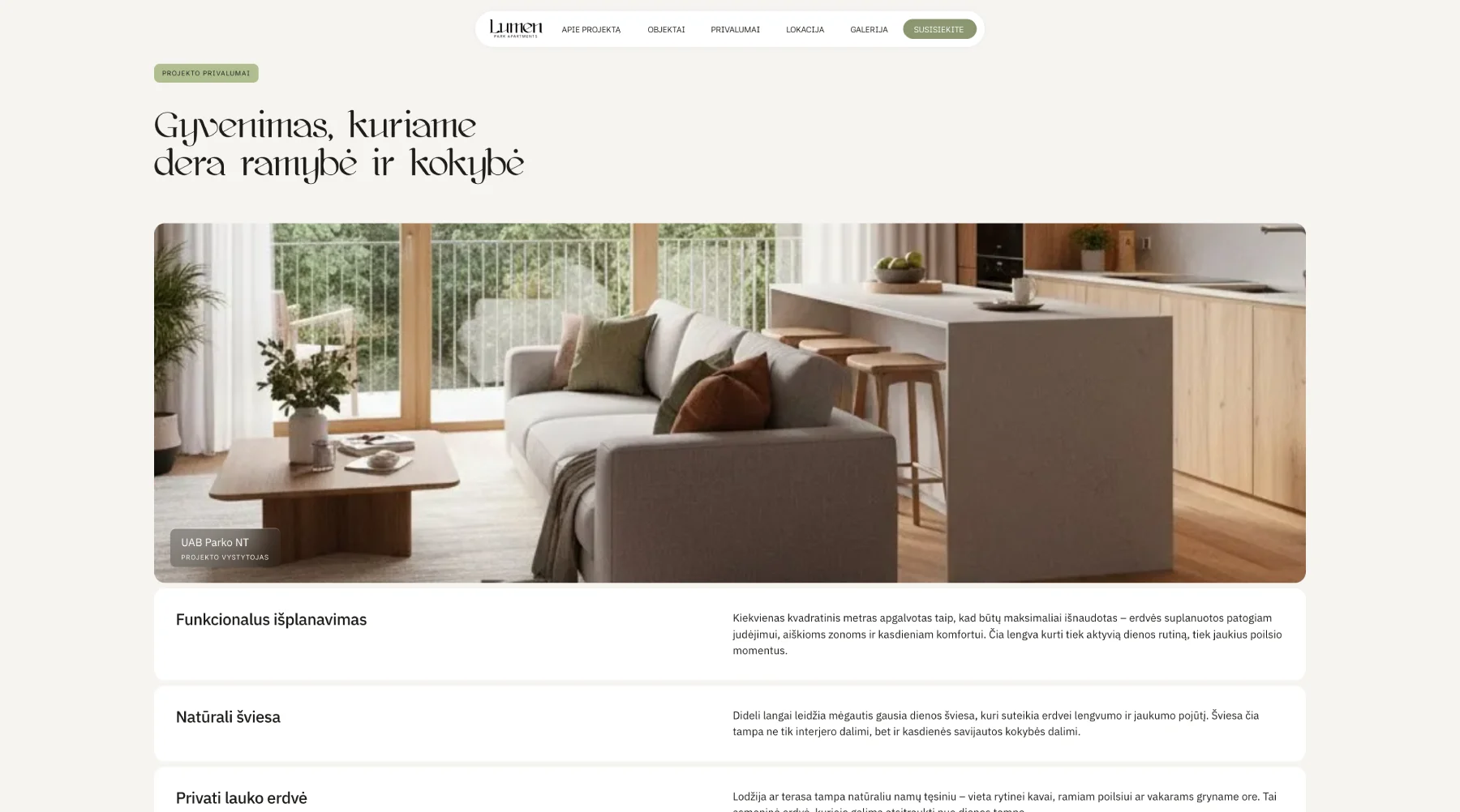 Lumen Park: Modern and elegant website with a parallax effect. (9/9)